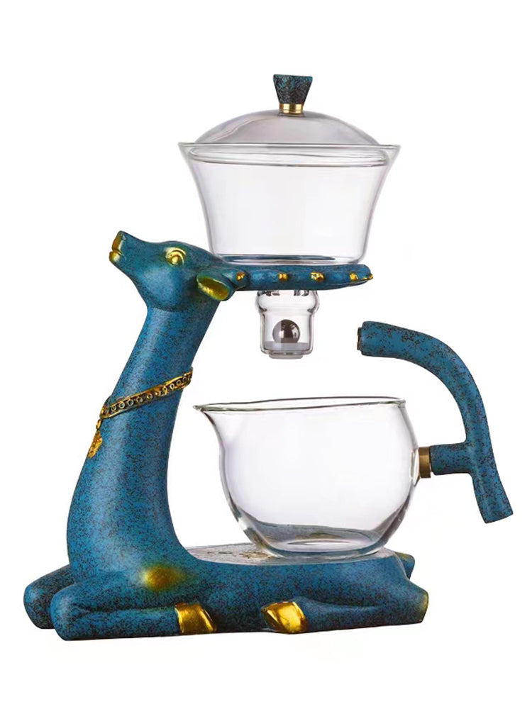 Fouramazingtea+Tea ware+Deer semi-automatic tea set
