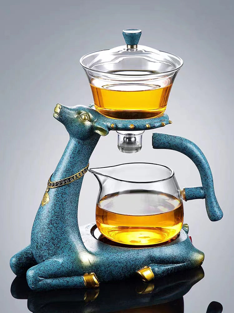 Fouramazingtea+Tea ware+Deer semi-automatic tea set