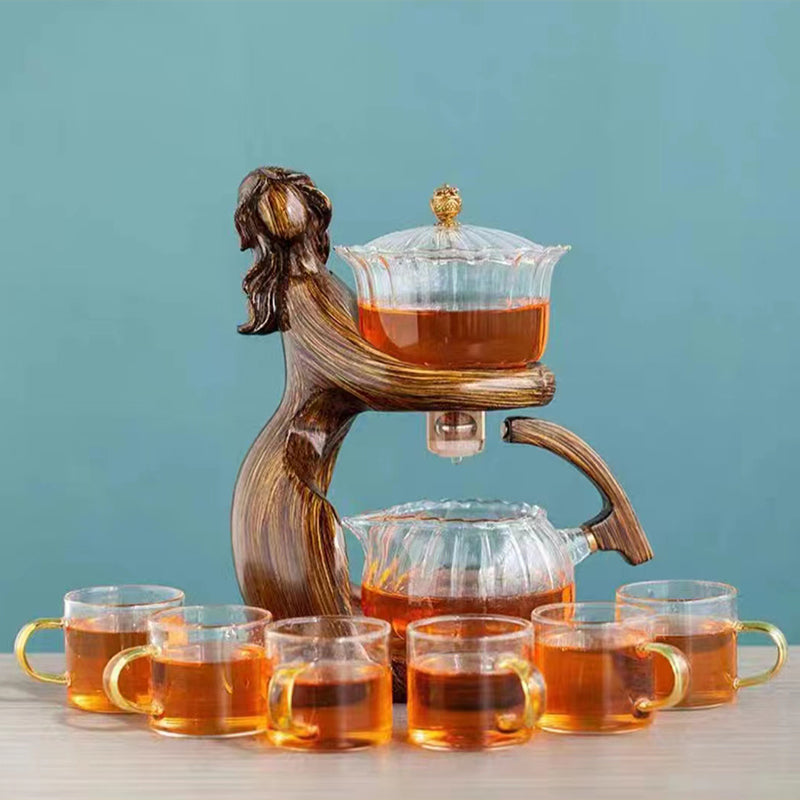Fouramazingtea+Tea ware+Lady semi-automatic tea set