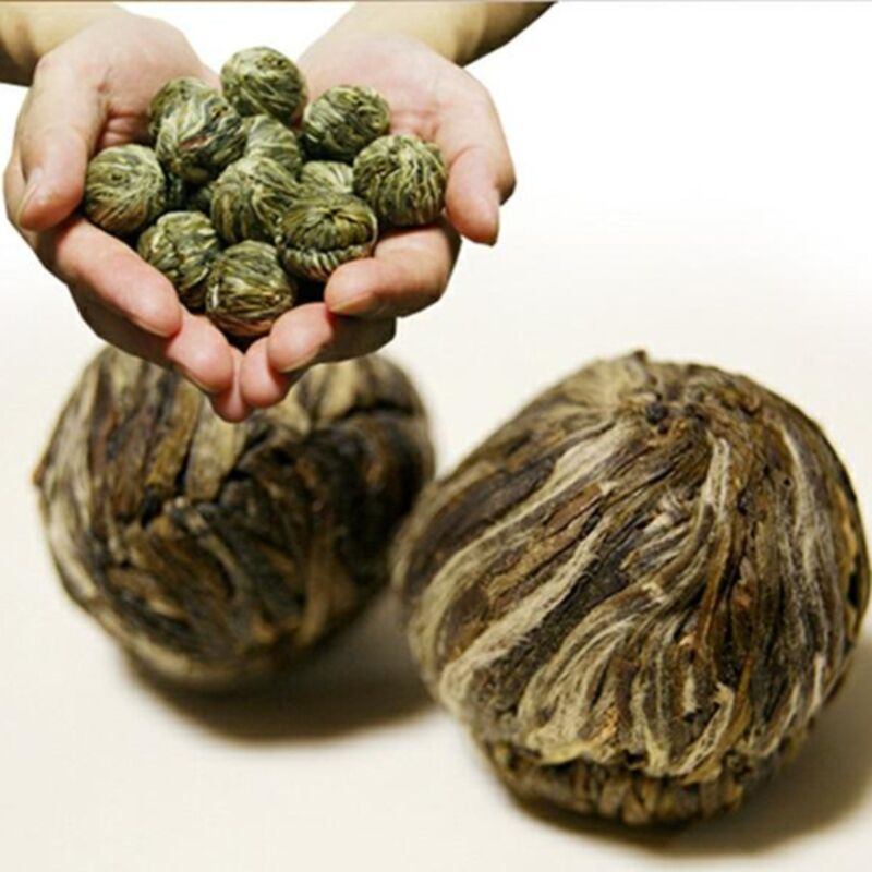 Fouramazingtea Scented & Flower Herbal Tea:20 Unique Varieties of Fresh Blooming Tea Flowers - Hand-Tied Natural Green Tea Leaves & Edible Flowers