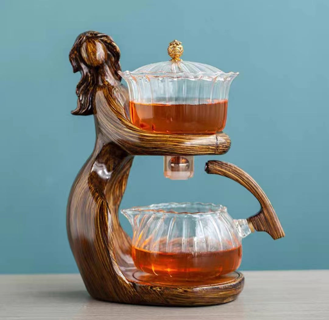 Fouramazingtea+Tea ware+Lady semi-automatic tea set