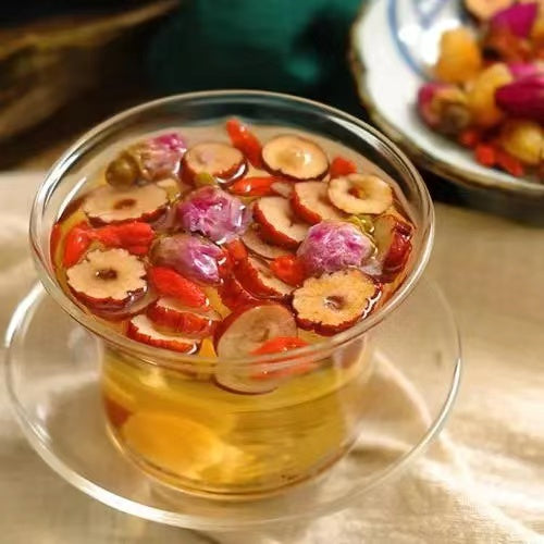 Dišeči in cvetlični zeliščni čaj Fouramazingtea: Rose Astragalus Red Dates Wolfberry