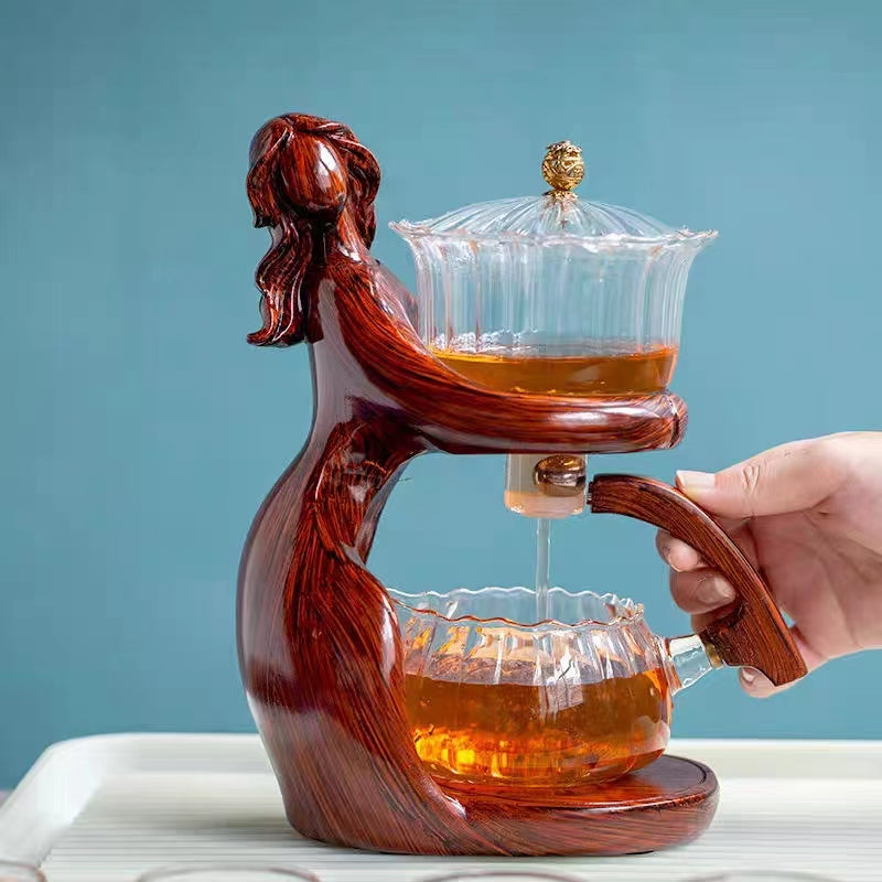 Fouramazingtea+Tea ware+Lady semi-automatic tea set